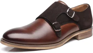 Mens Leather Double Monk Strap Loafer