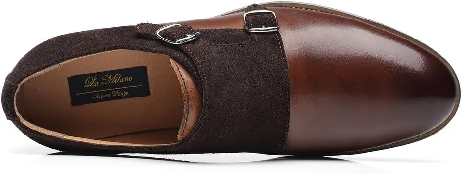 Mens Leather Double Monk Strap Loafer