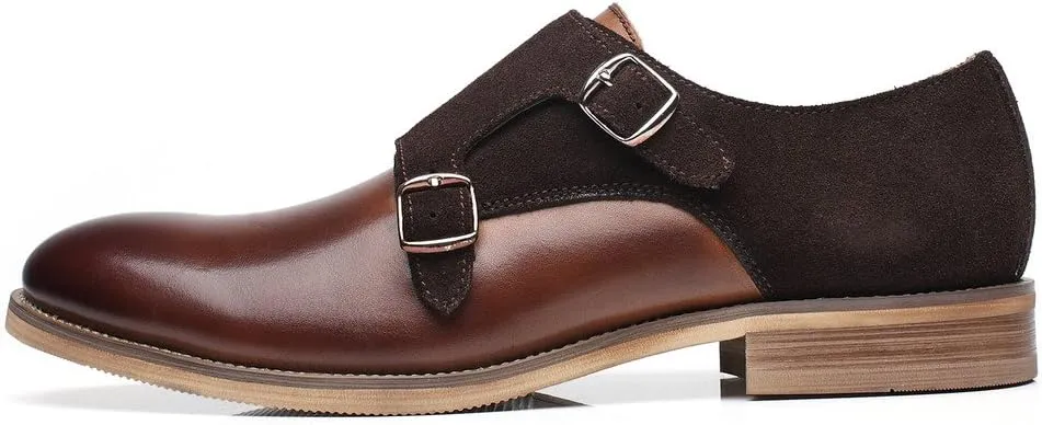 Mens Leather Double Monk Strap Loafer
