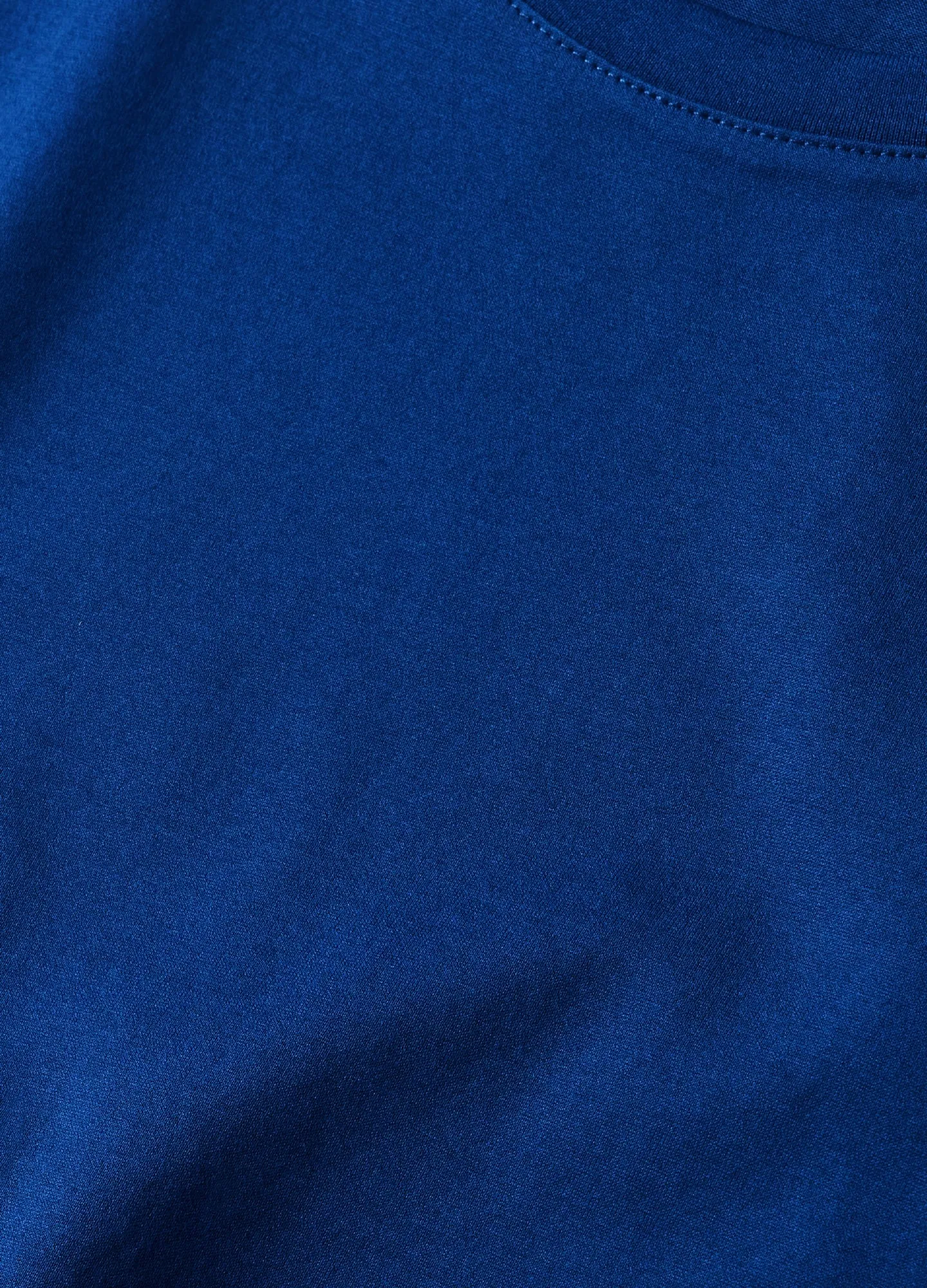 Mercerised Crew Neck T-Shirt Azure