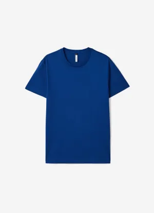 Mercerised Crew Neck T-Shirt Azure