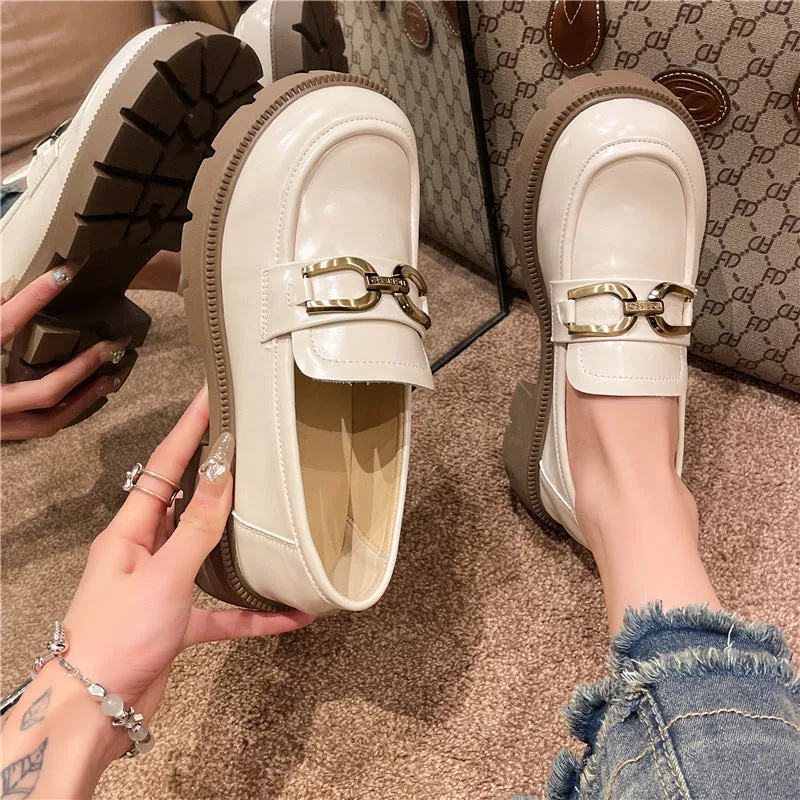 New Women's Thick Sole Simple Loafers