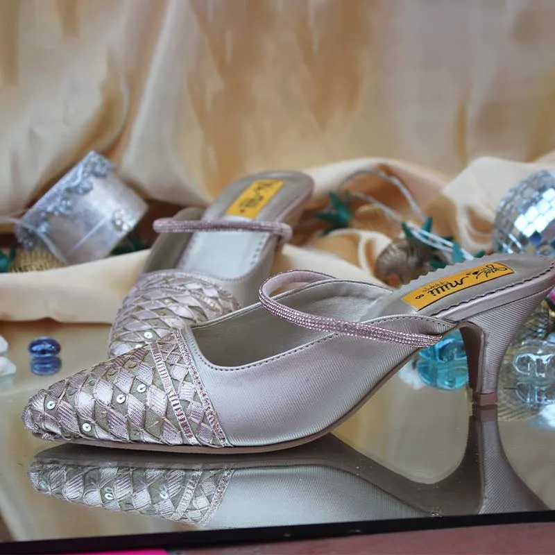Peach Heel Ladies Shoes
