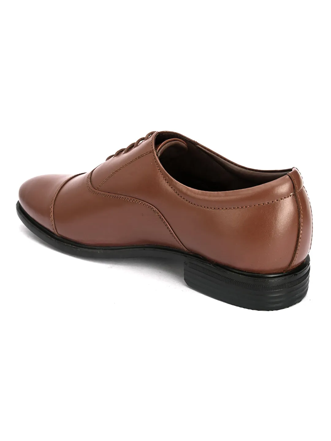 Pelle Albero Tan Formal Derby For Men