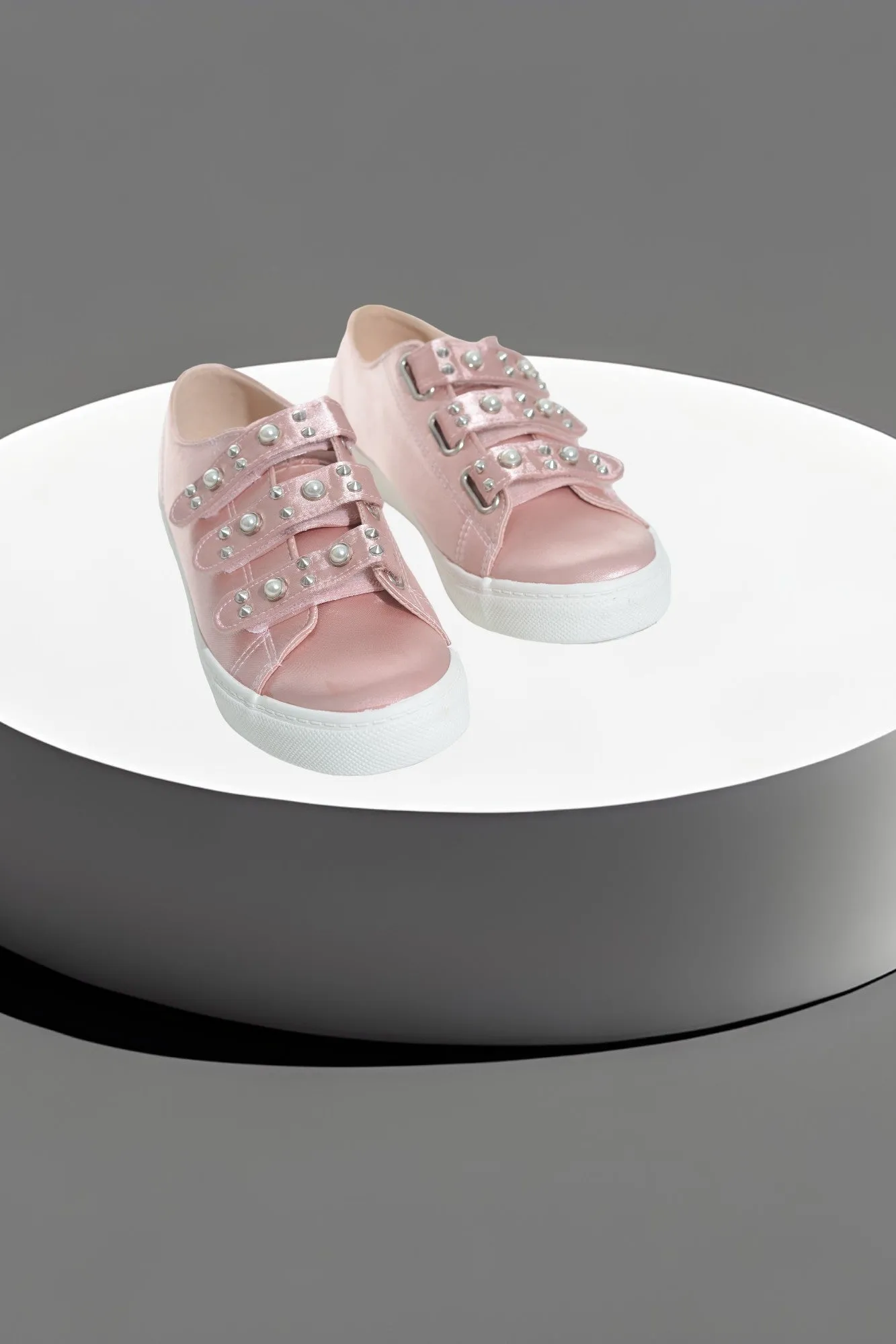 Pink Pearl Strap On Trainers