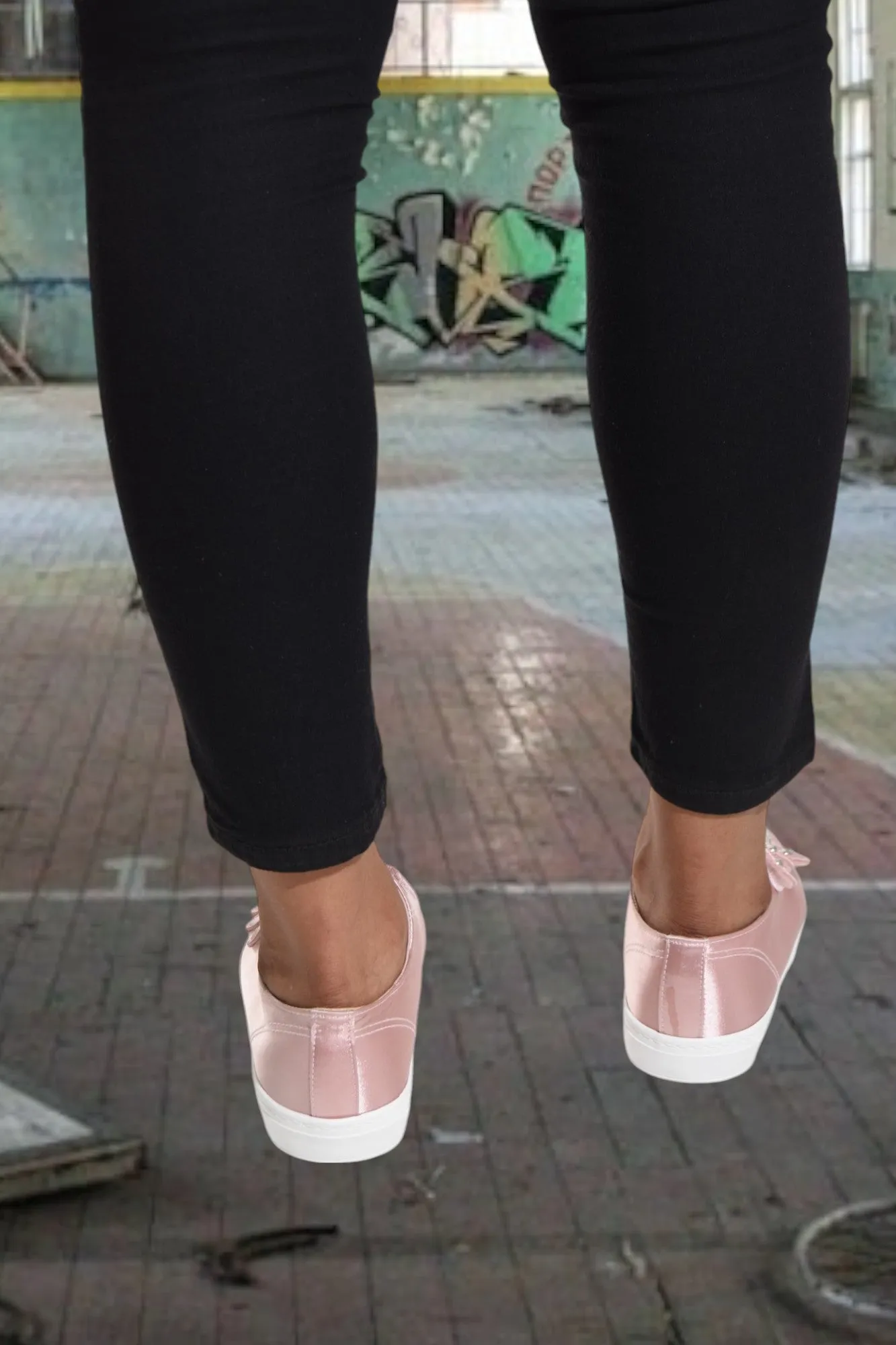Pink Pearl Strap On Trainers