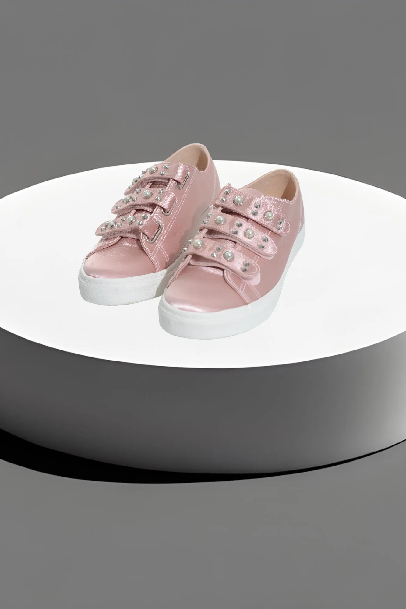 Pink Pearl Strap On Trainers