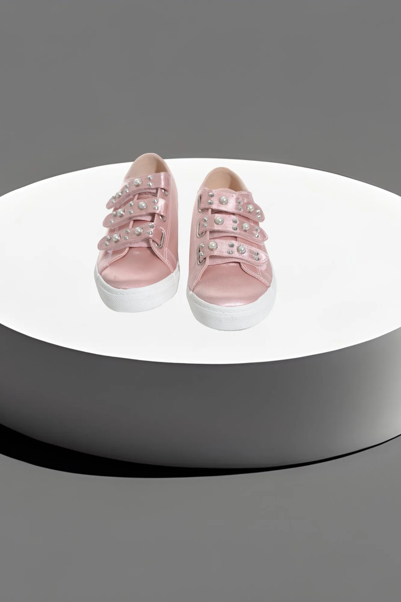 Pink Pearl Strap On Trainers