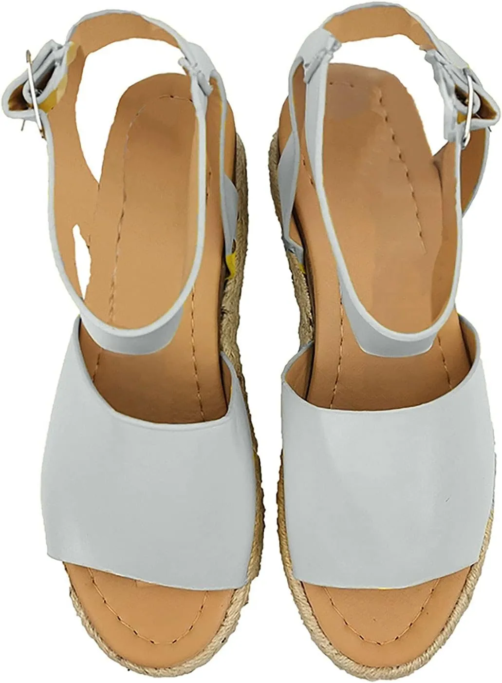 Platform Sandals Women Espadrille Wedge Sandals Ankle Strap Summer Flats Vacation Slides Comfy Cushioned Shoes