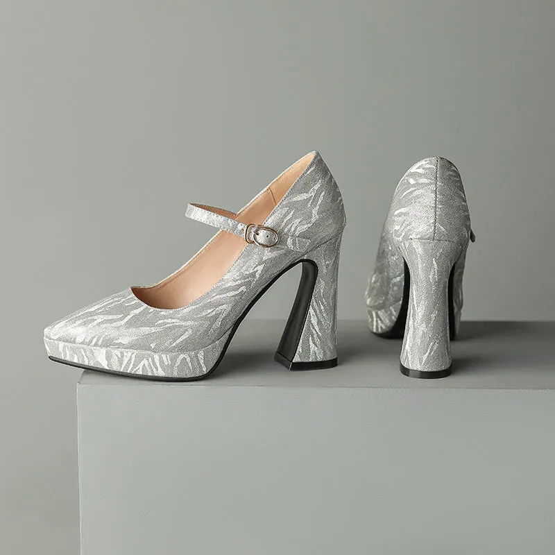 Platform Silver Heels