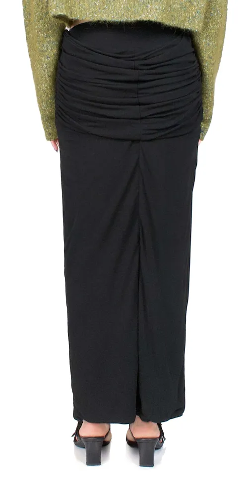 Raffy Draped Skirt Black