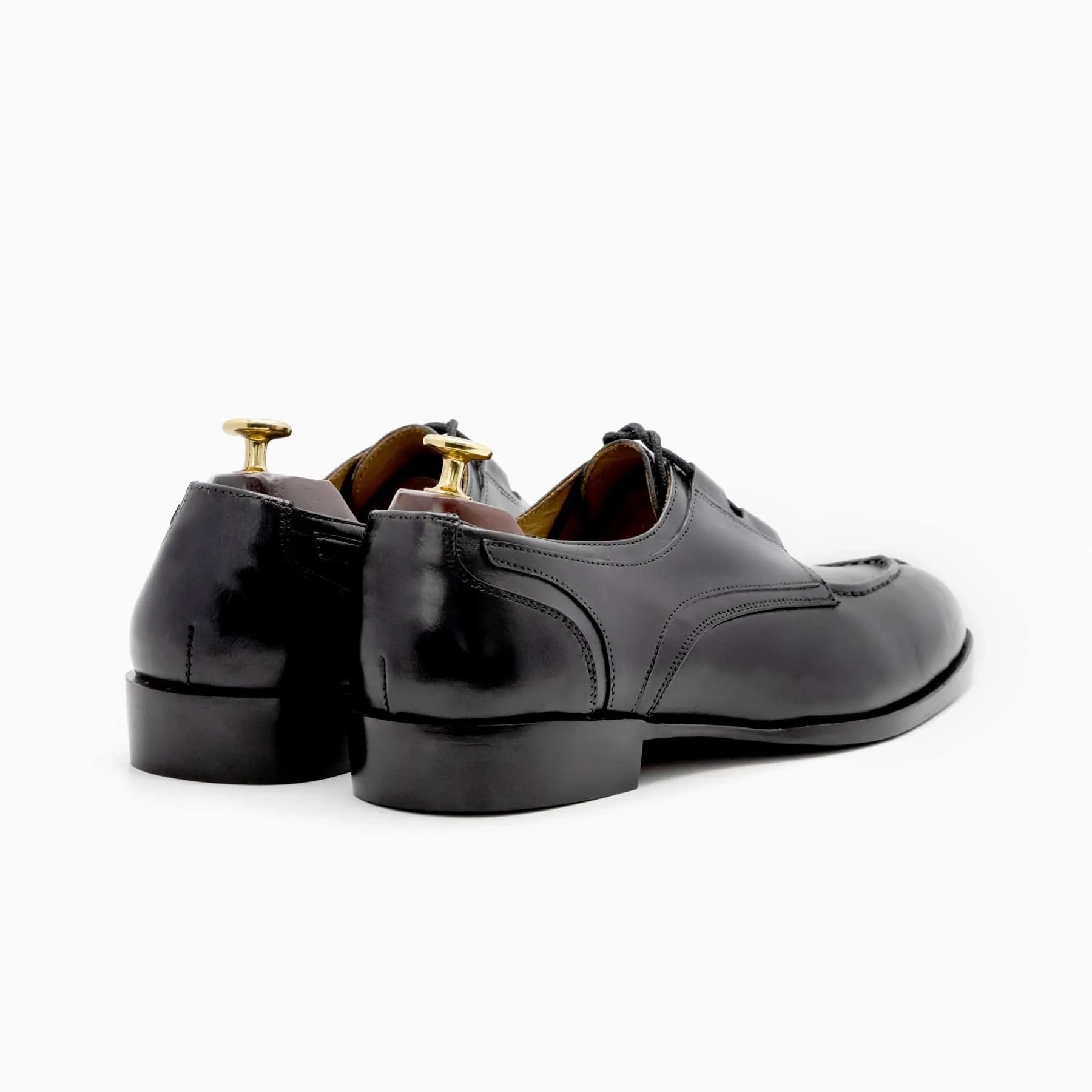 Round Toe Black Derby