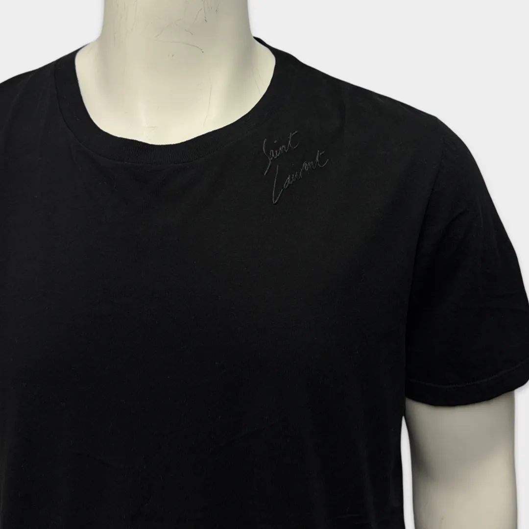 Saint Laurent Men's Black T-Shirt