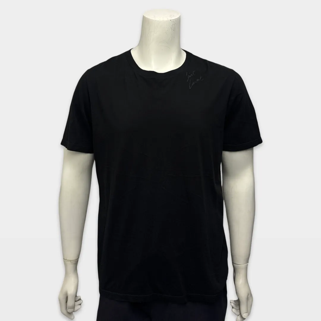 Saint Laurent Men's Black T-Shirt