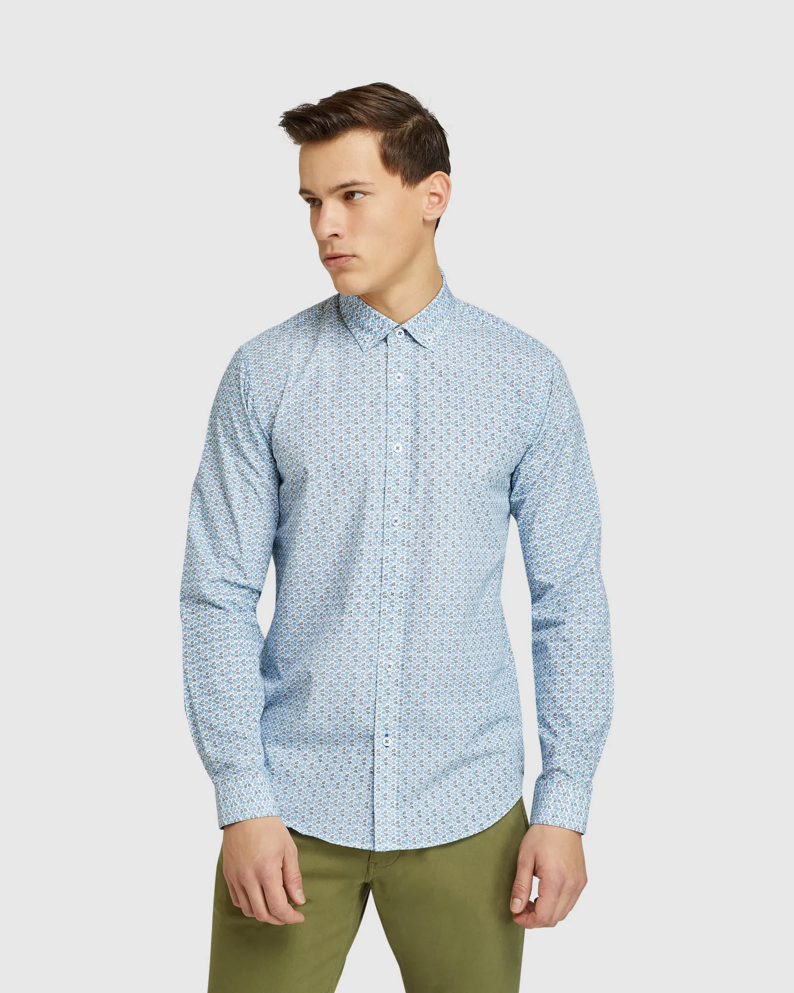 Straton Leaves Print Shirt
