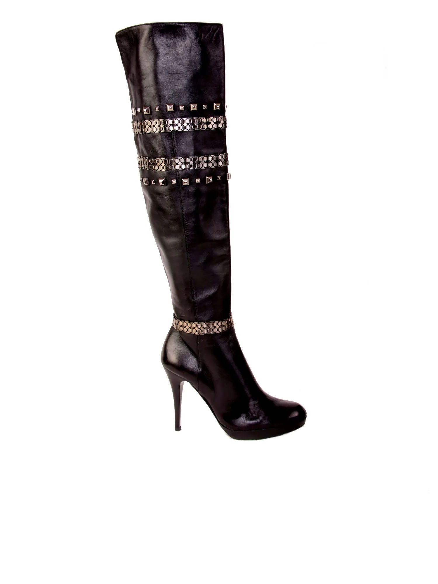 Thigh-High Studded Boots