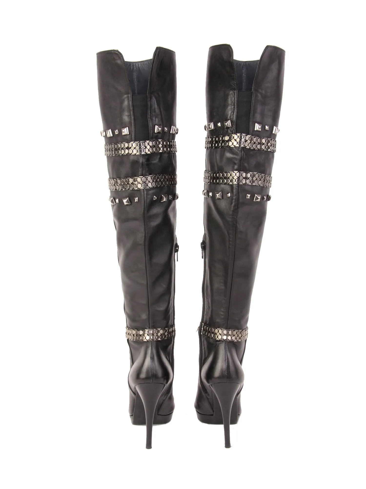 Thigh-High Studded Boots