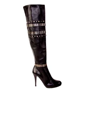 Thigh-High Studded Boots