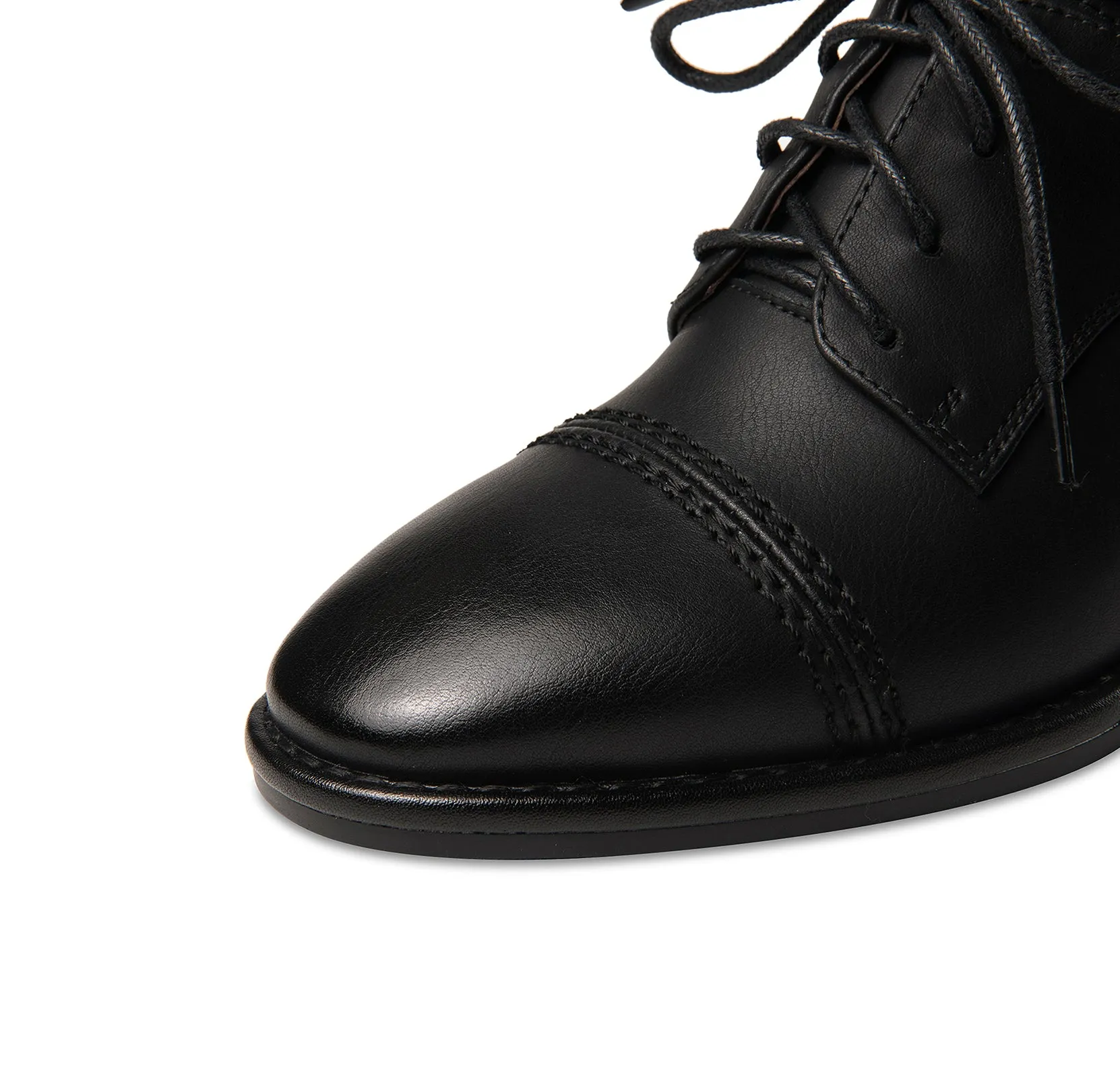 TinaCus Women's Genuine Leather Handmade Block Heel Lace Up Oxford Pumps