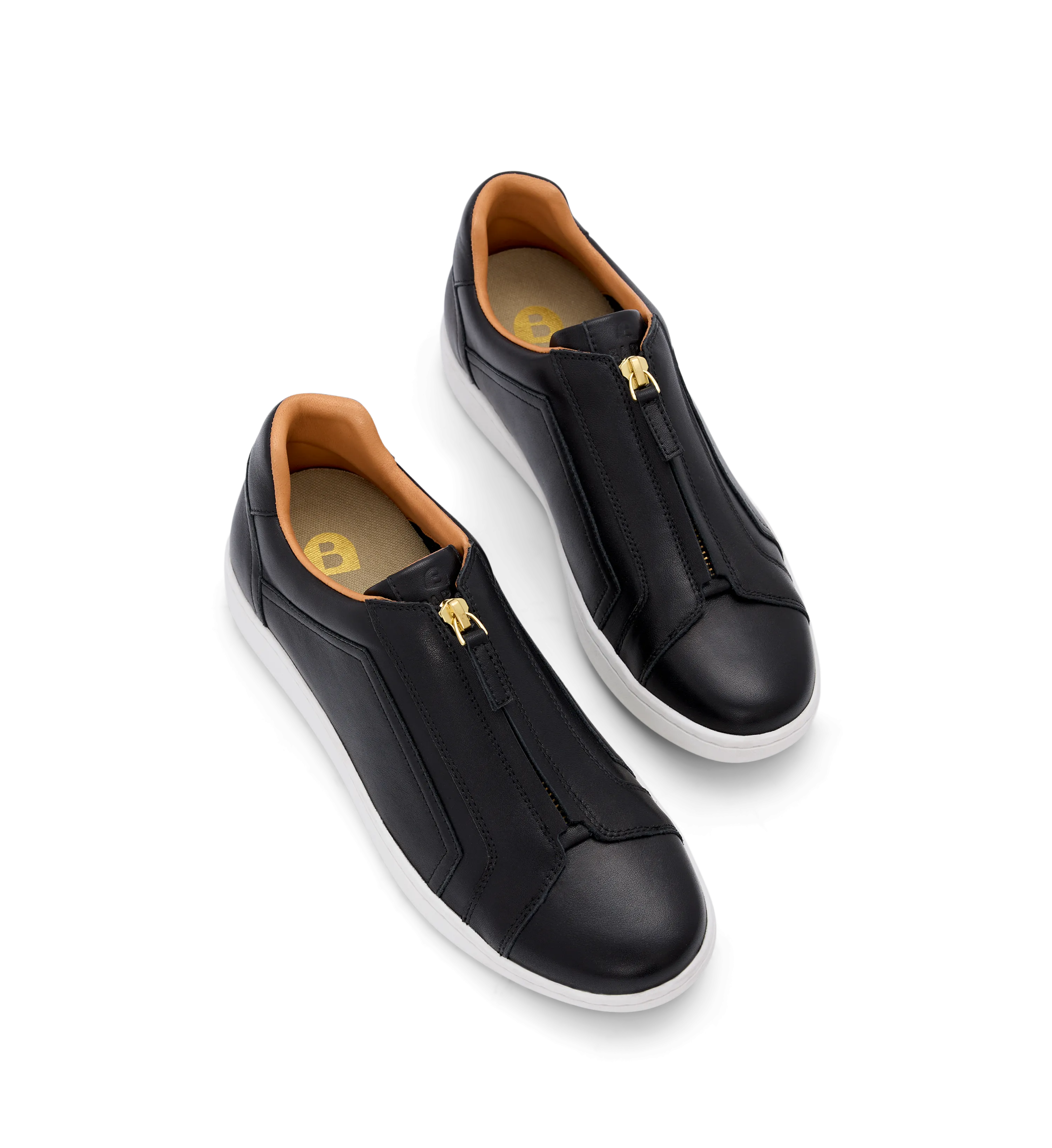 Troupial Black Leather Sneakers