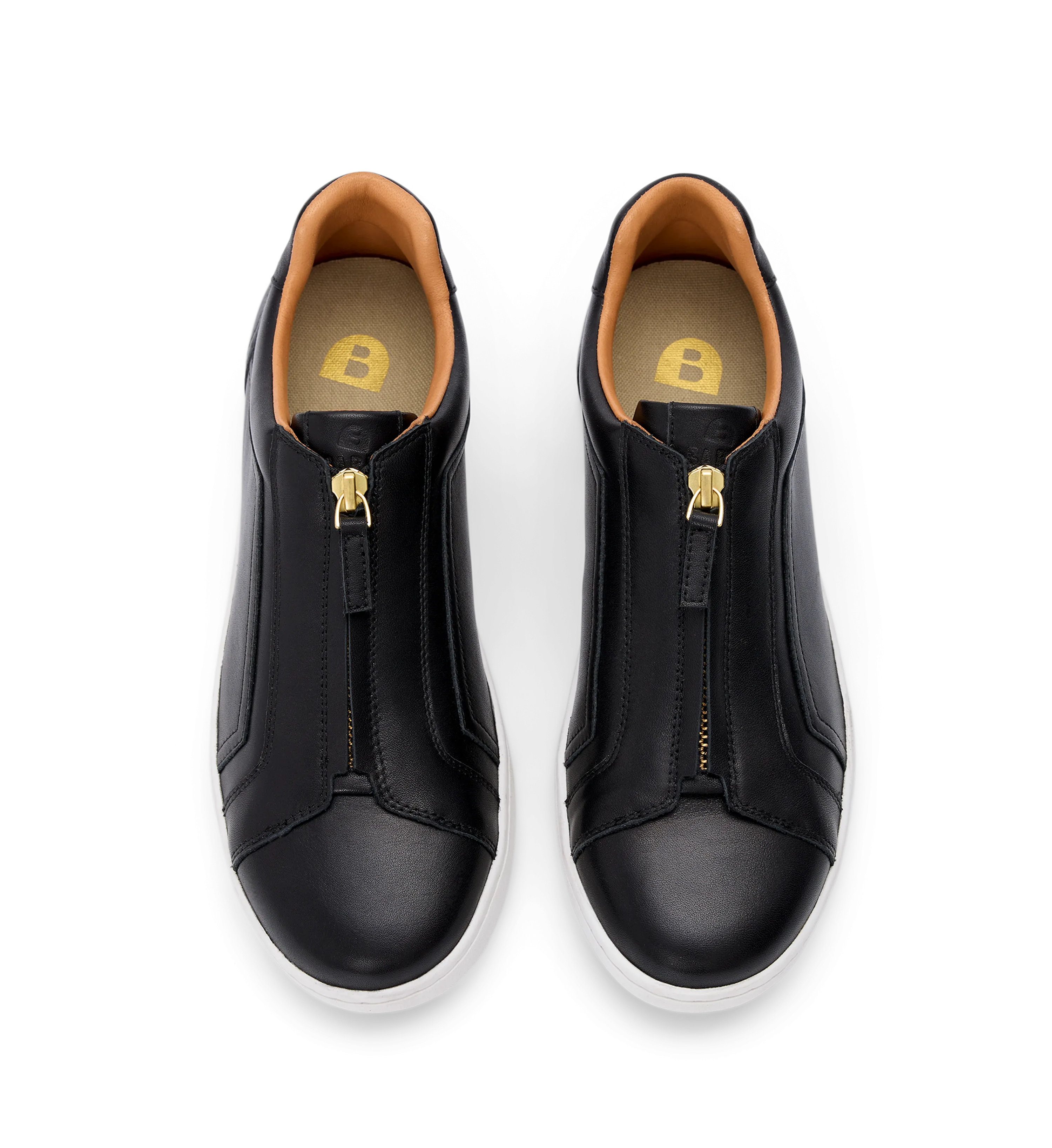 Troupial Black Leather Sneakers