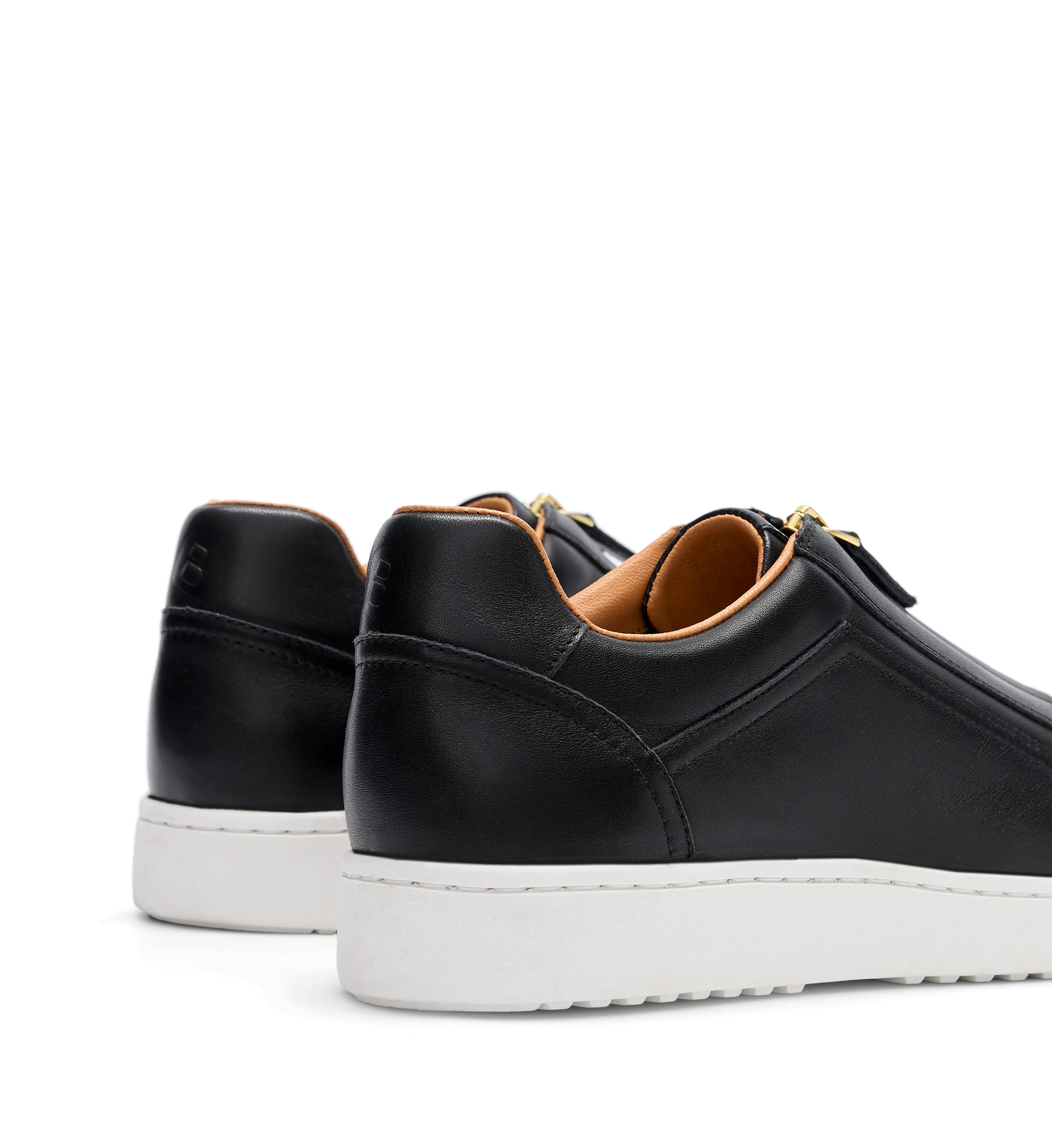 Troupial Black Leather Sneakers