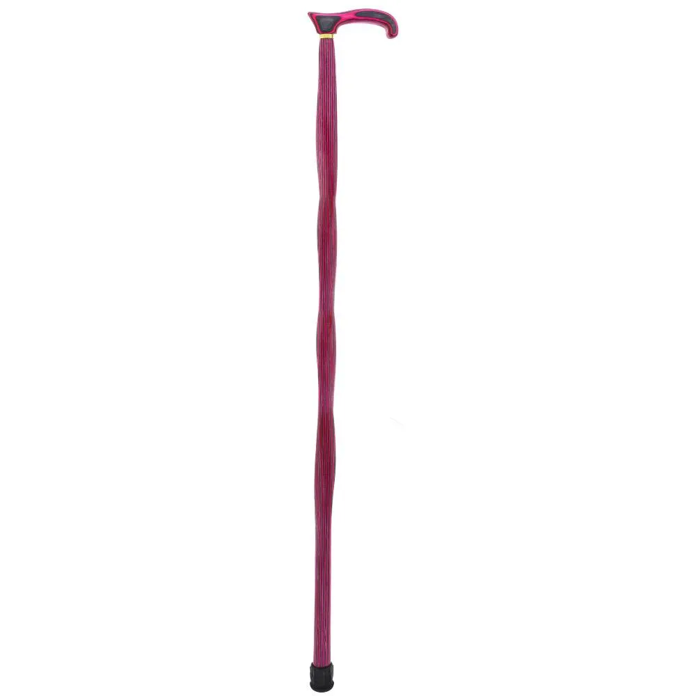 USA-Made Twisted Pink & Charcoal Cane: Vibrant Colorwood Laminate