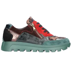 Waldlaufer Ladies Multi Colour Lace Up Sneaker