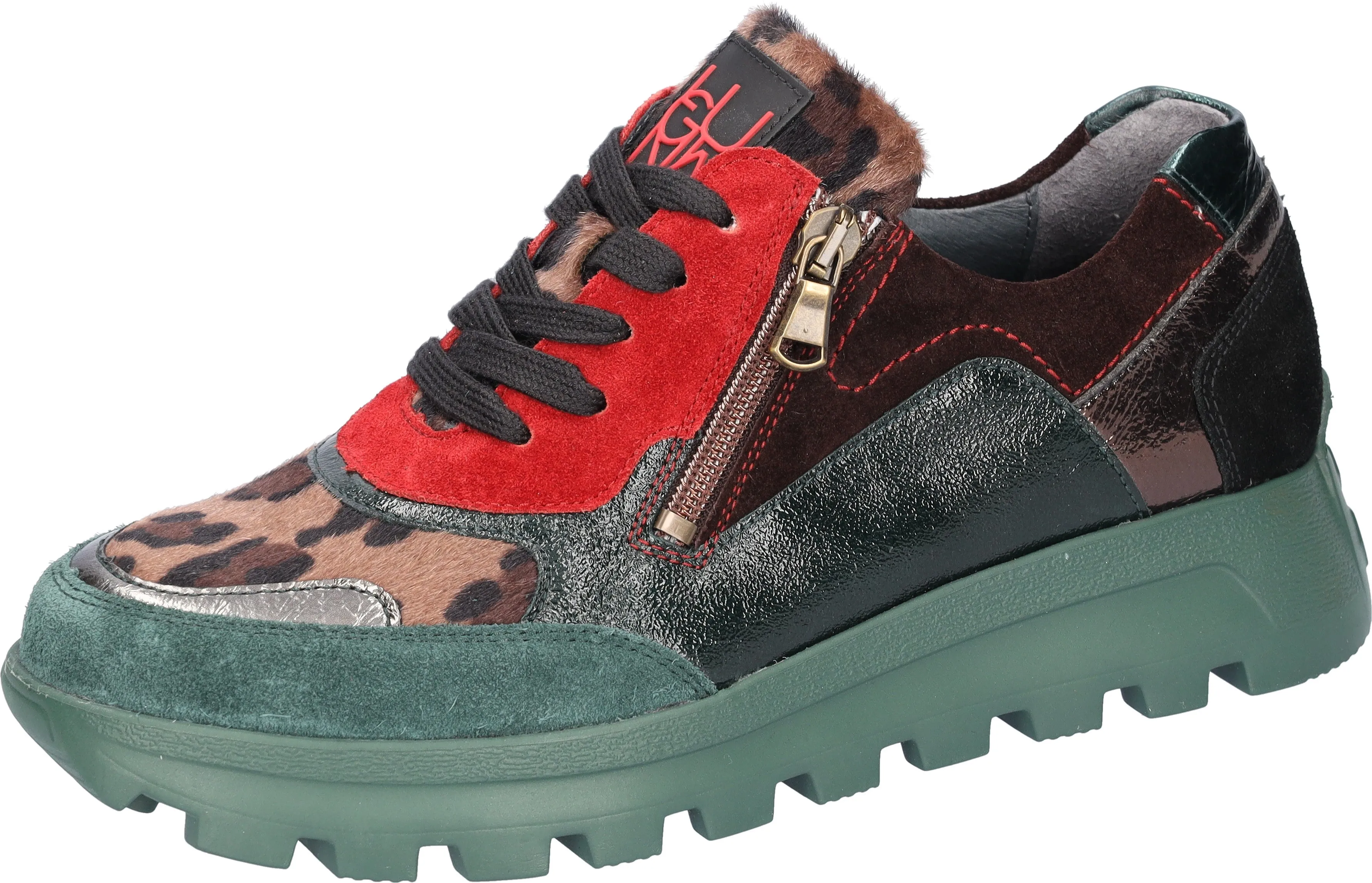 Waldlaufer Ladies Multi Colour Lace Up Sneaker