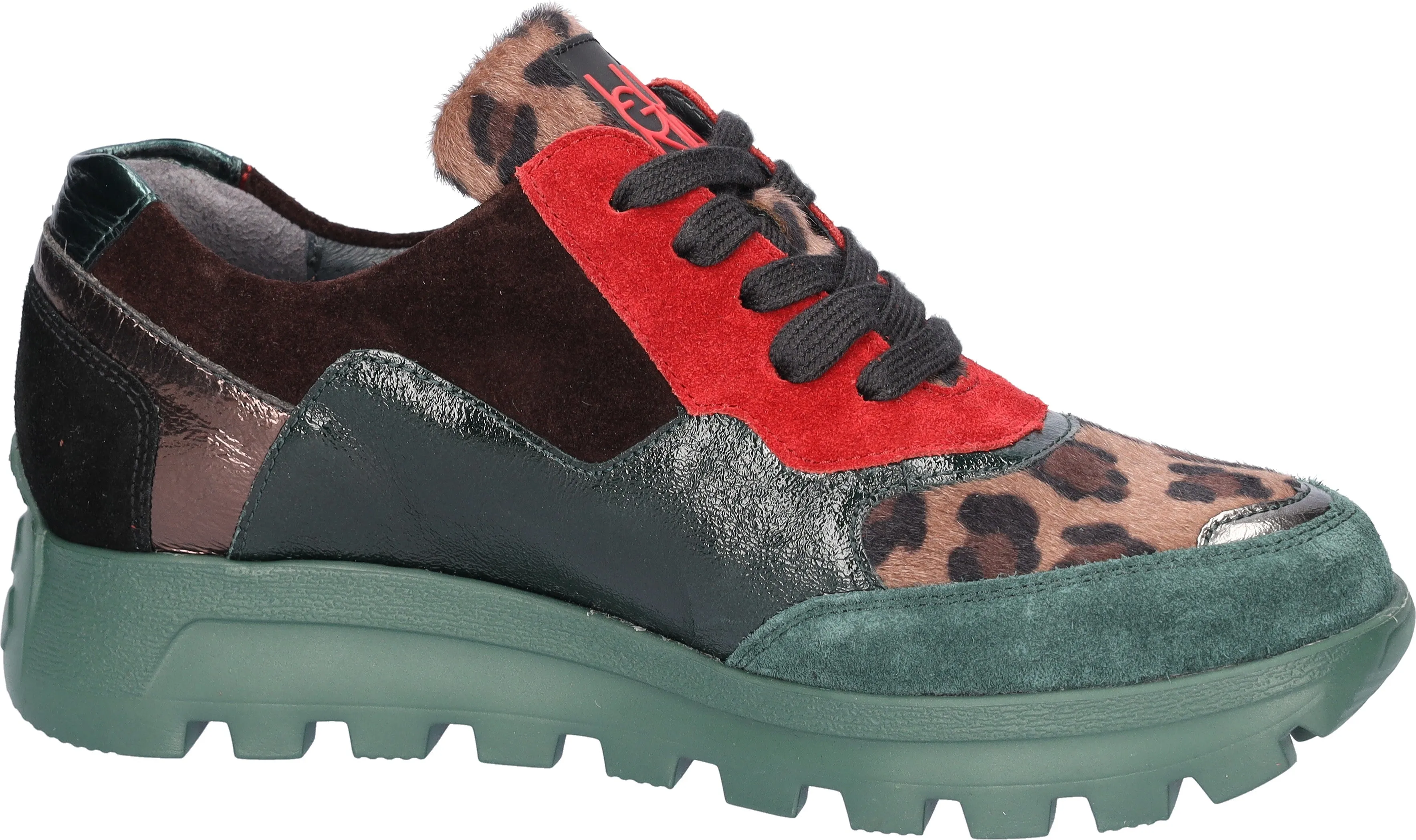 Waldlaufer Ladies Multi Colour Lace Up Sneaker