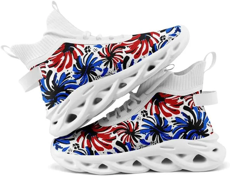 Wide Toe Mid-top Boots for Women Mesh Slip On Fashion Walking Shoes Lightweight Lace-up Workout Sneakers Anti-skid