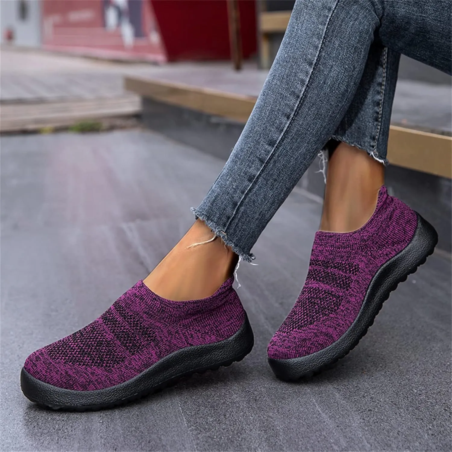 Womens Non Slip Work Shoes Slip On Water Resistant Tennis Shoes Men Mesh Ladies Casual Shoes High Top Sneakers Platform Tennis Shoe Loafers Shoe